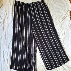 Plus Black Paperbag Waist flare Leg Pants